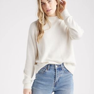 Organic cotton mock neck sweater